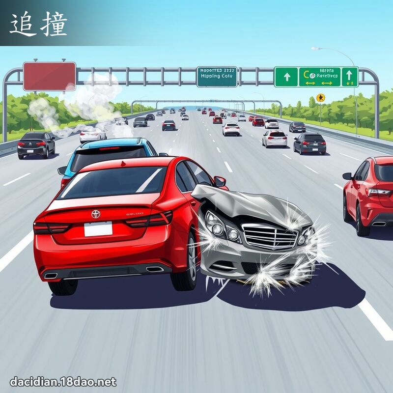 追撞 - 国语大辞典配图