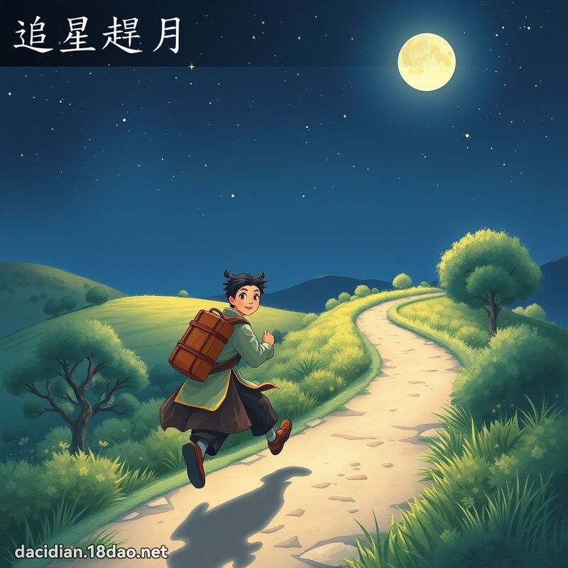 追星趕月 - 國語大辭典配圖