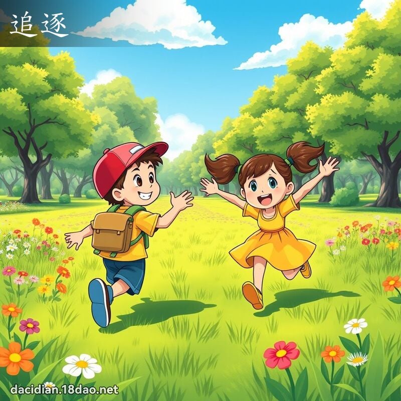 追逐 - 國語大辭典配圖