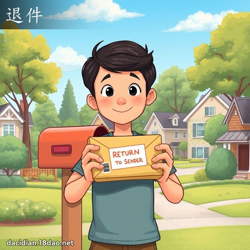 退件 - 國語大辭典配圖