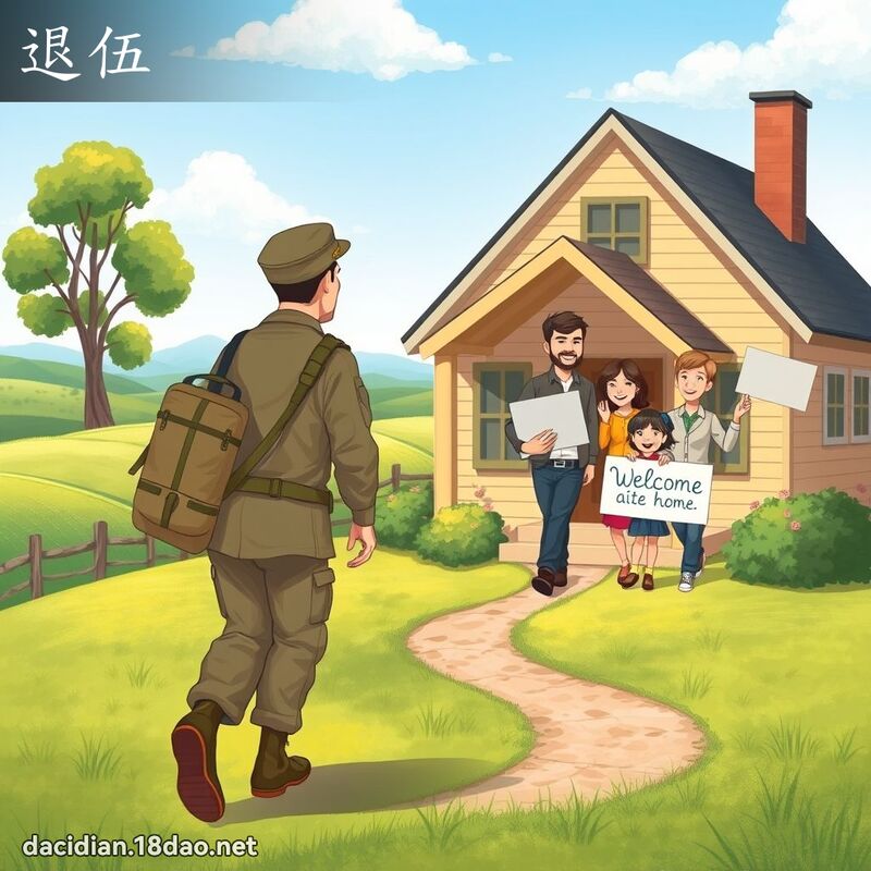 退伍 - 国语大辞典配图