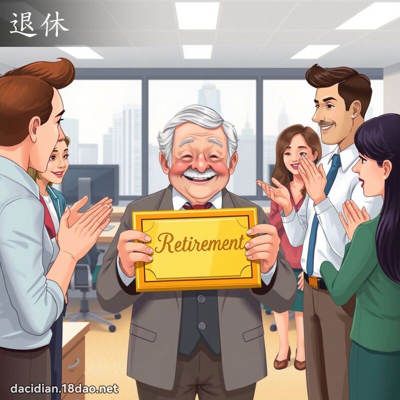 退休 - 國語大辭典配圖