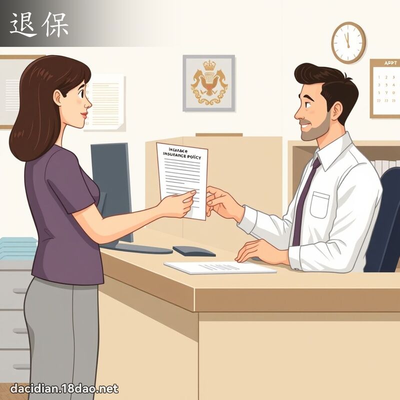 退保 - 國語大辭典配圖
