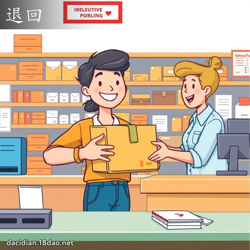 退回 - 国语大辞典配图