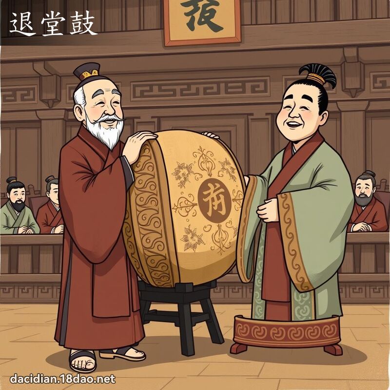 退堂鼓 - 國語大辭典配圖