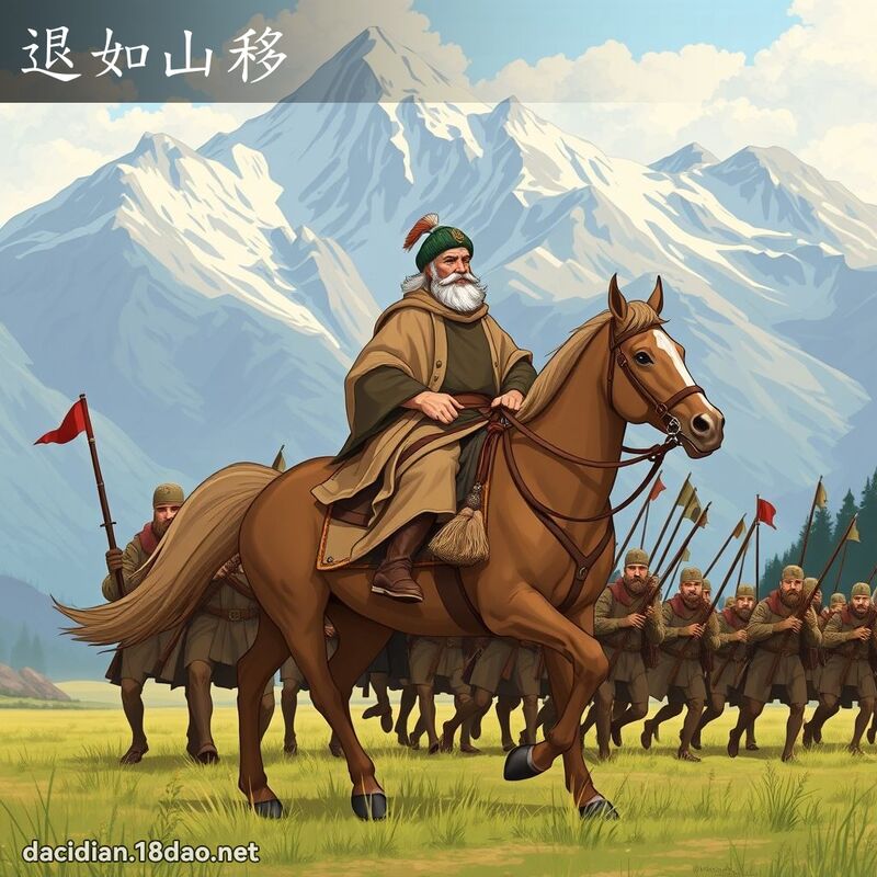退如山移 - 國語大辭典配圖