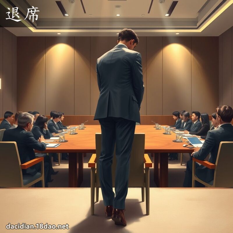 退席 - 國語大辭典配圖