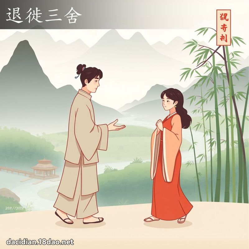 退徙三舍 - 国语大辞典配图