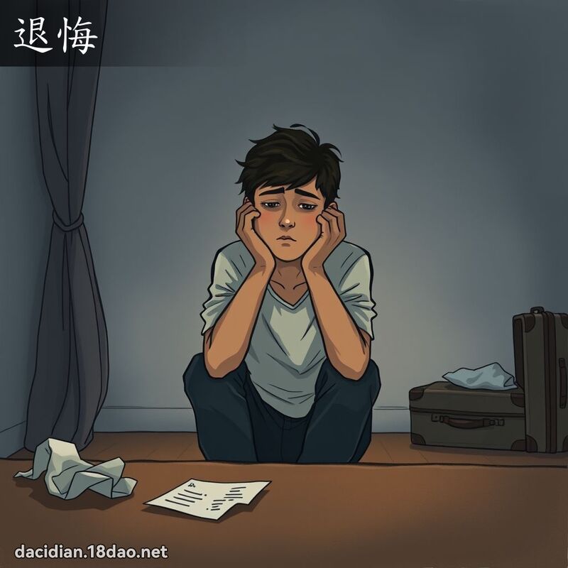 退悔 - 國語大辭典配圖