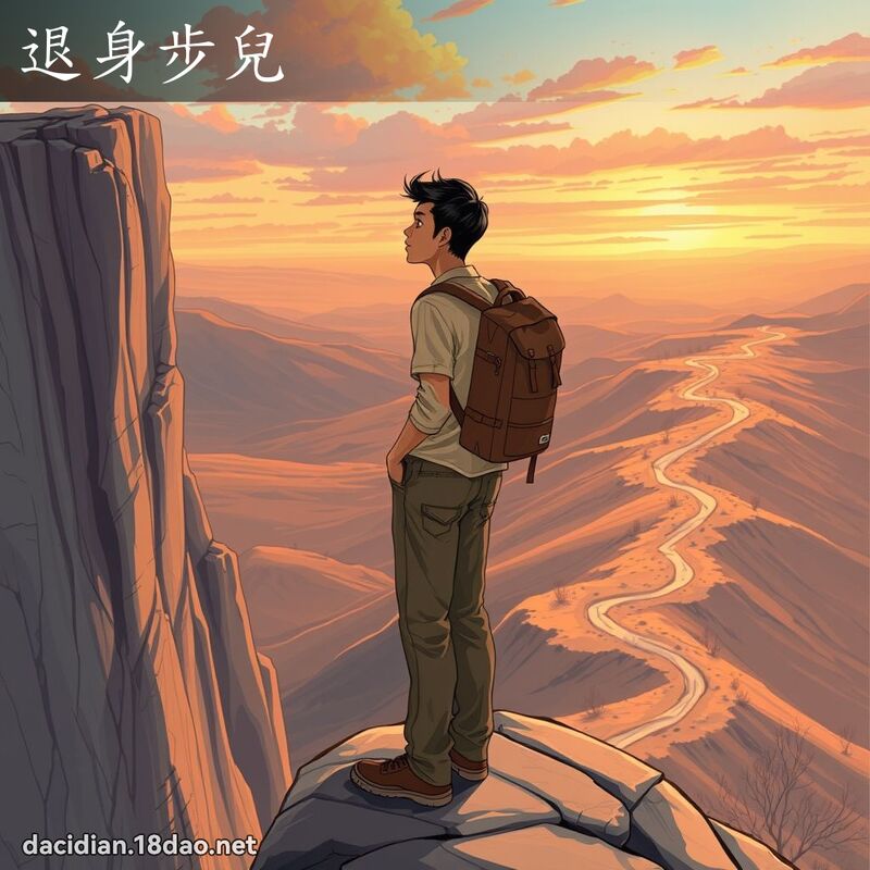 退身步兒 - 國語大辭典配圖