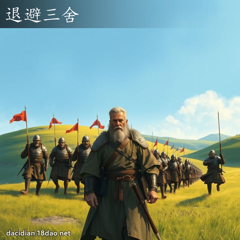 退避三舍 - 國語大辭典配圖