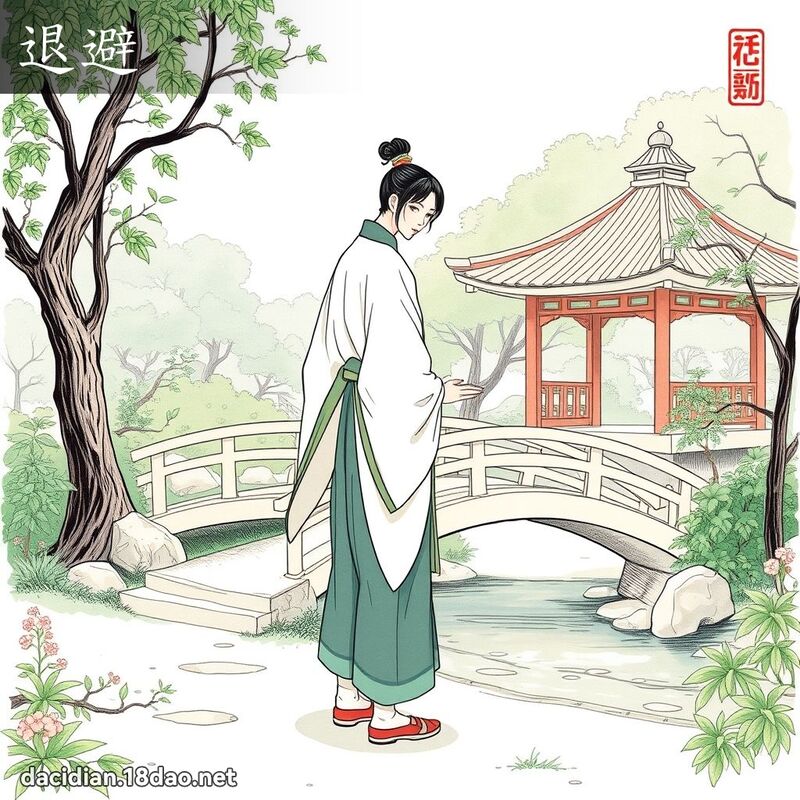 退避 - 國語大辭典配圖