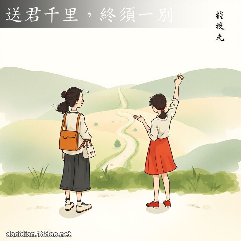 送君千里，终须一別 - 国语大辞典配图