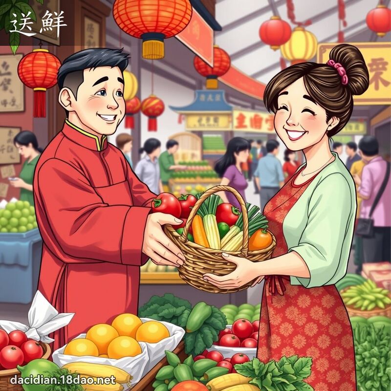 送鮮 - 國語大辭典配圖