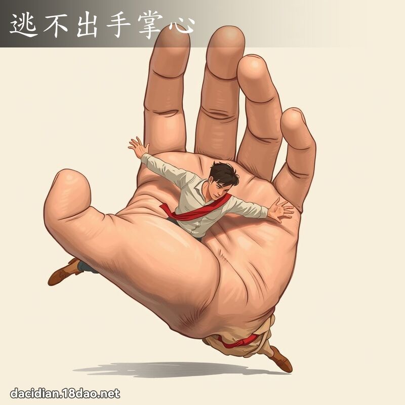 逃不出手掌心 - 國語大辭典配圖