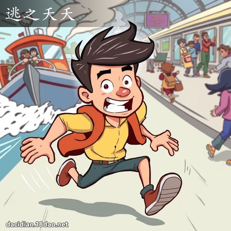 逃之夭夭 - 國語大辭典配圖