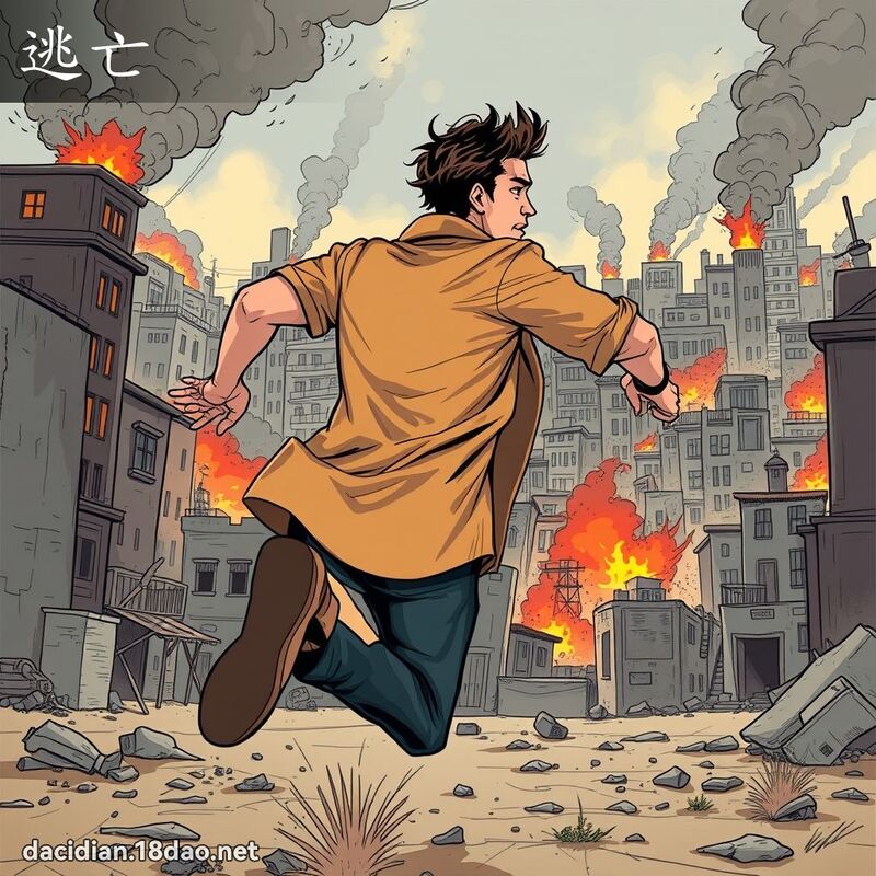 逃亡 - 国语大辞典配图