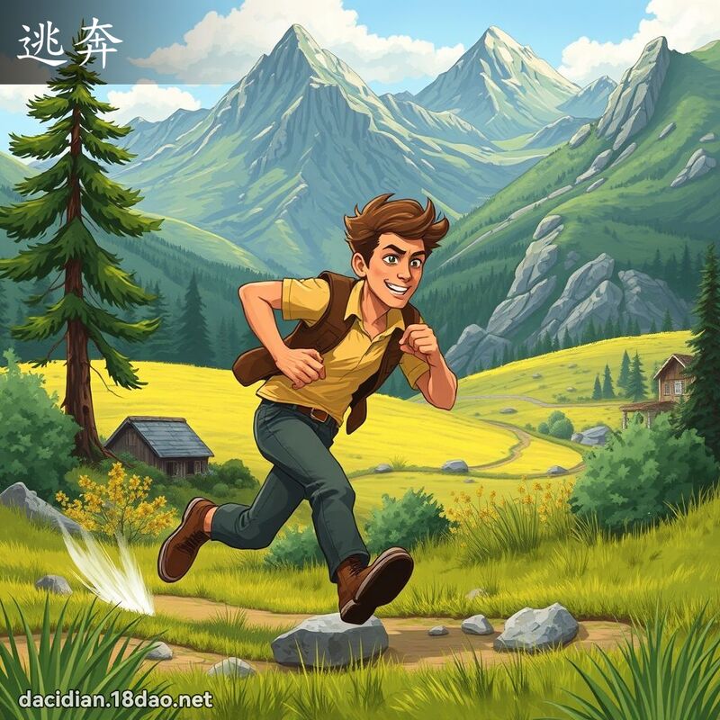逃奔 - 国语大辞典配图