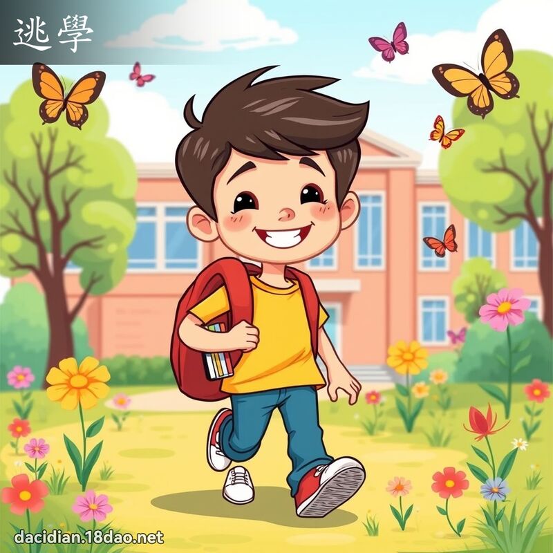逃学 - 国语大辞典配图