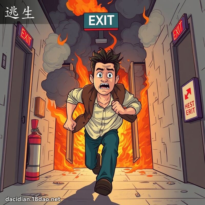 逃生 - 國語大辭典配圖
