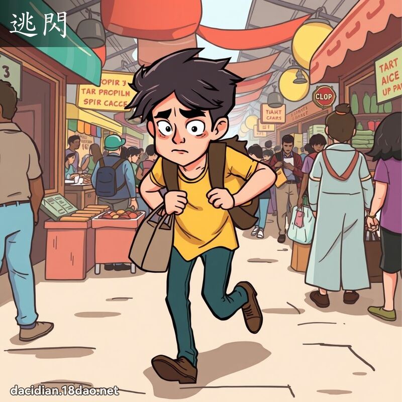逃闪 - 国语大辞典配图