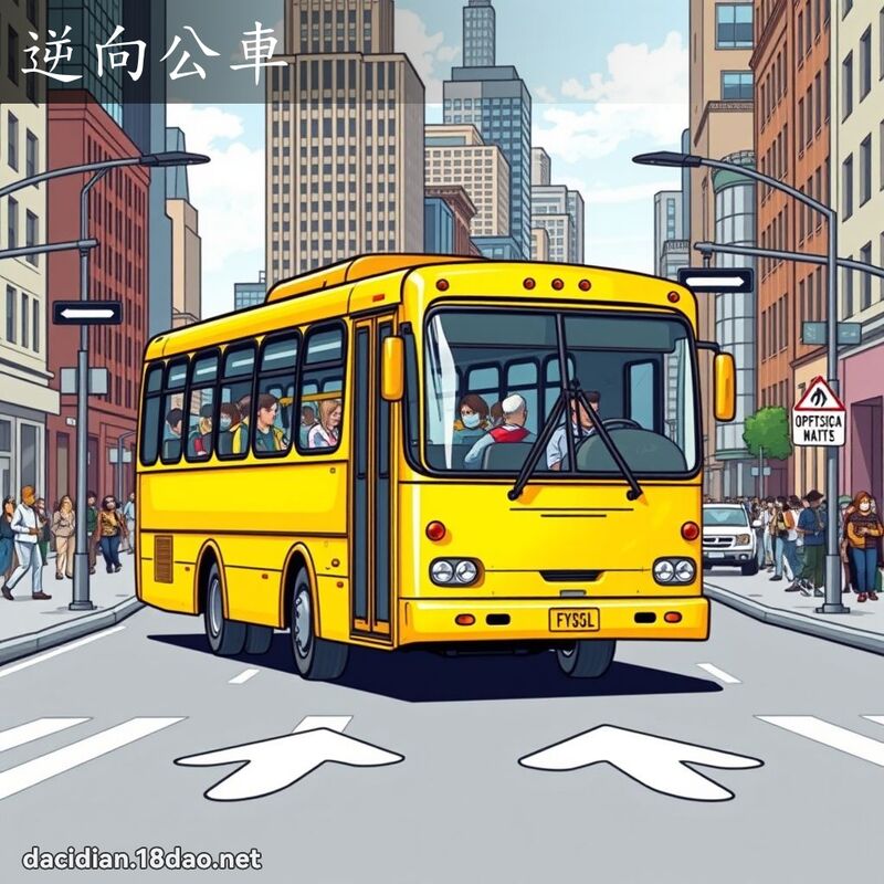 逆向公車 - 國語大辭典配圖