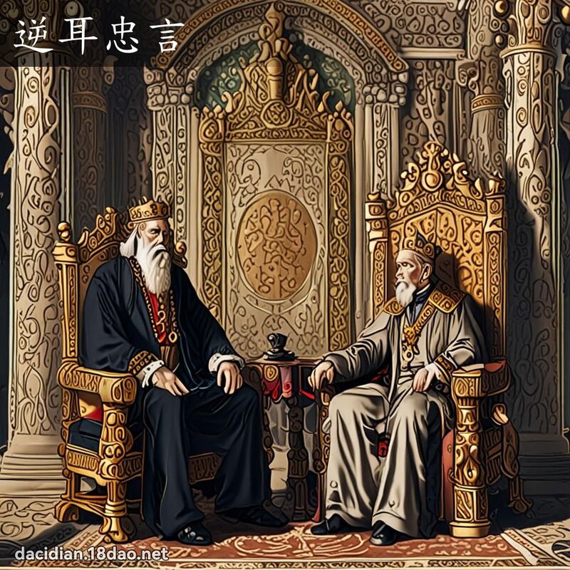 逆耳忠言 - 国语大辞典配图
