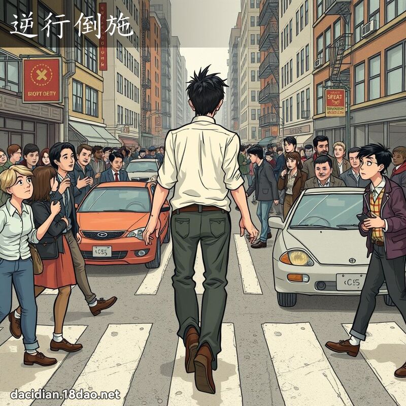 逆行倒施 - 國語大辭典配圖