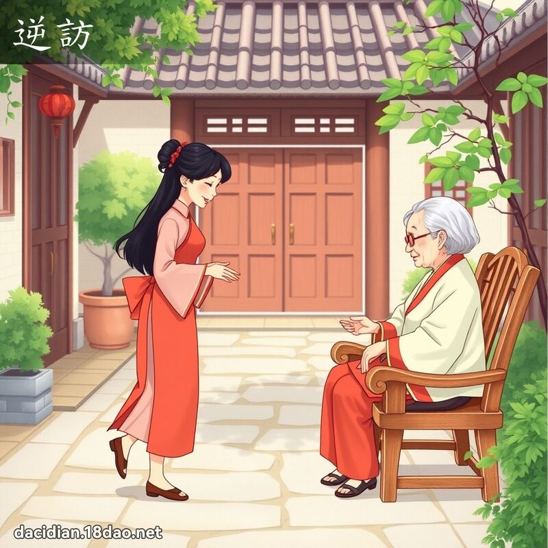 逆訪 - 國語大辭典配圖