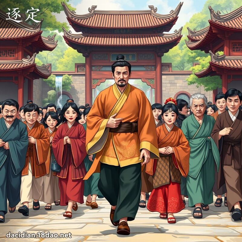 逐定 - 国语大辞典配图