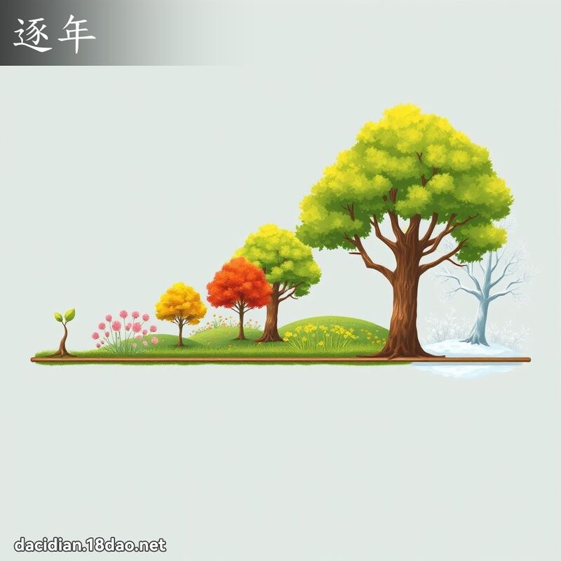 逐年 - 國語大辭典配圖