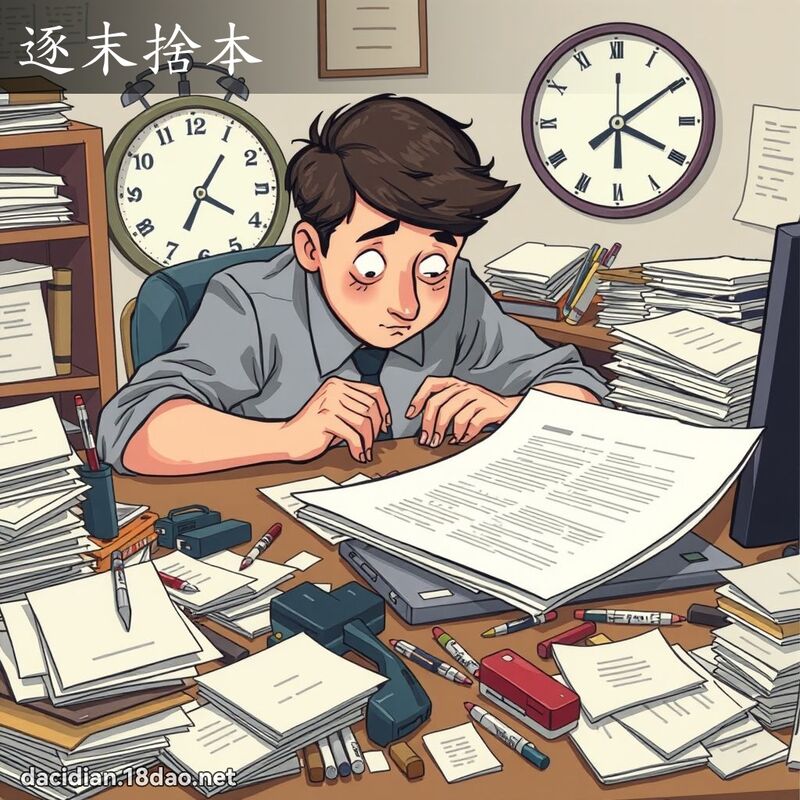 逐末捨本 - 國語大辭典配圖