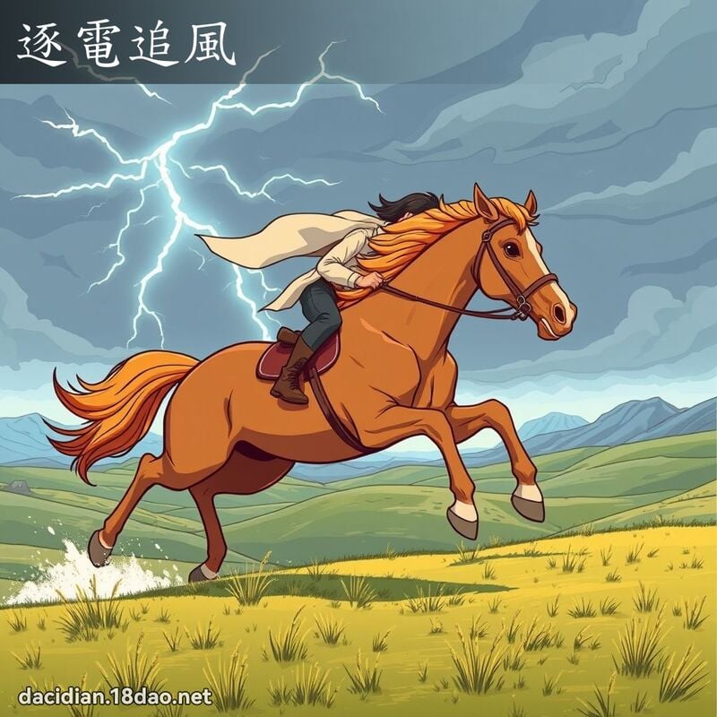 逐電追風 - 國語大辭典配圖
