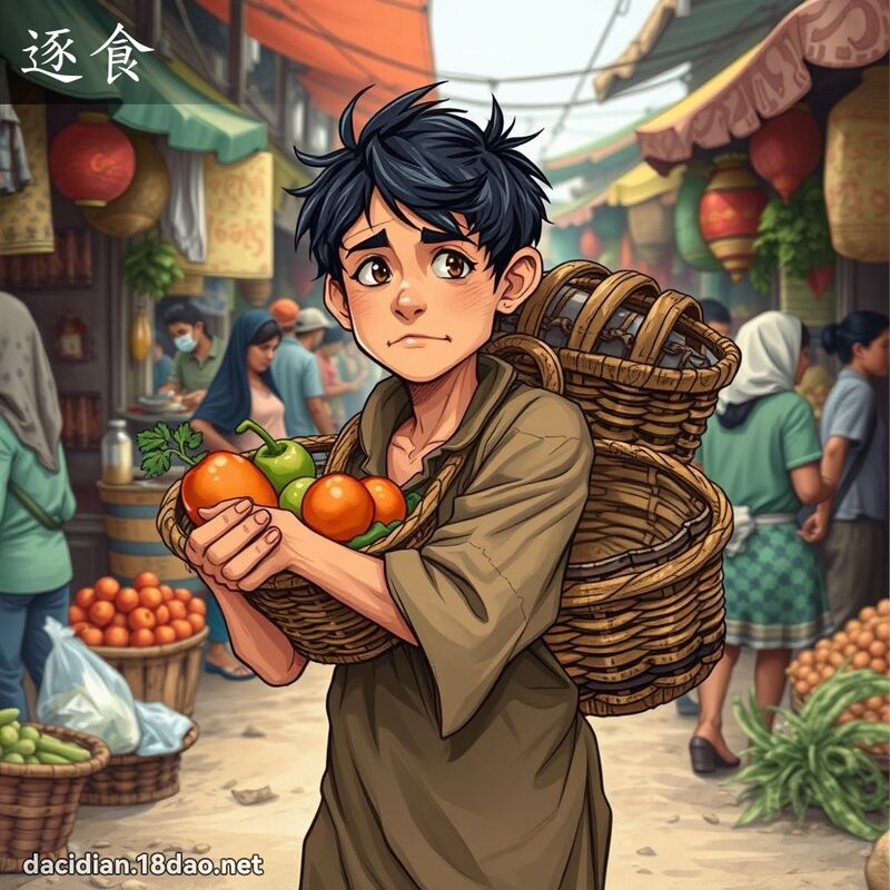 逐食 - 国语大辞典配图