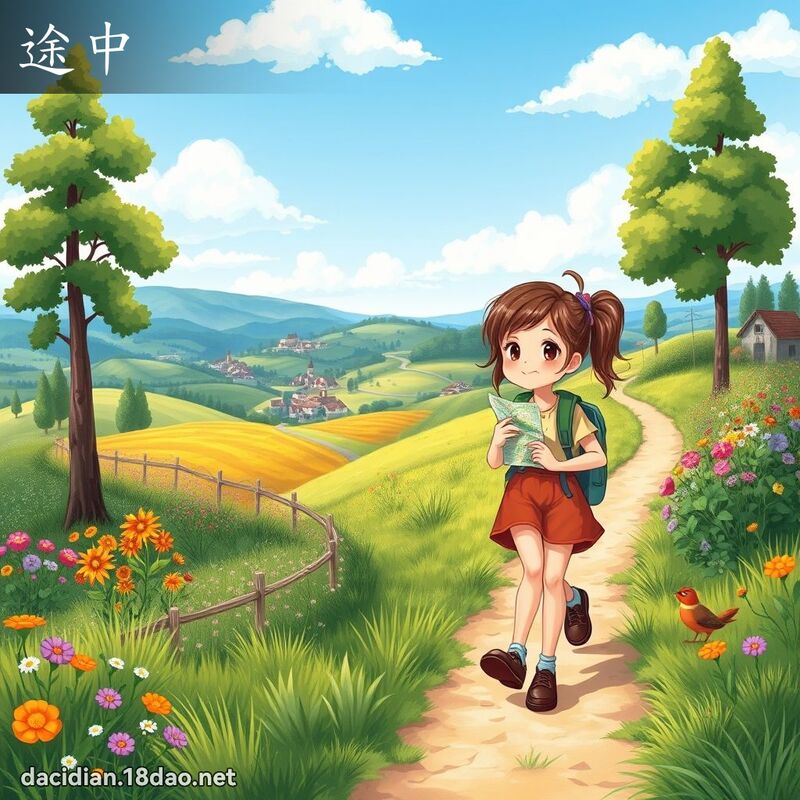 途中 - 国语大辞典配图