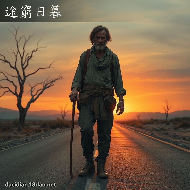 途窮日暮 - 國語大辭典配圖