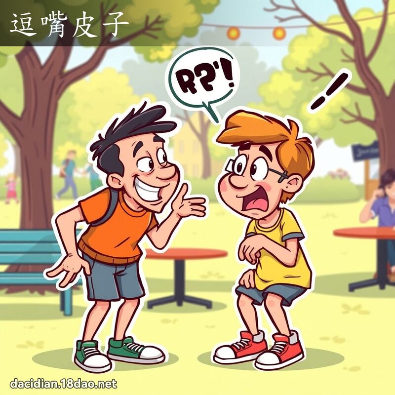 逗嘴皮子 - 國語大辭典配圖