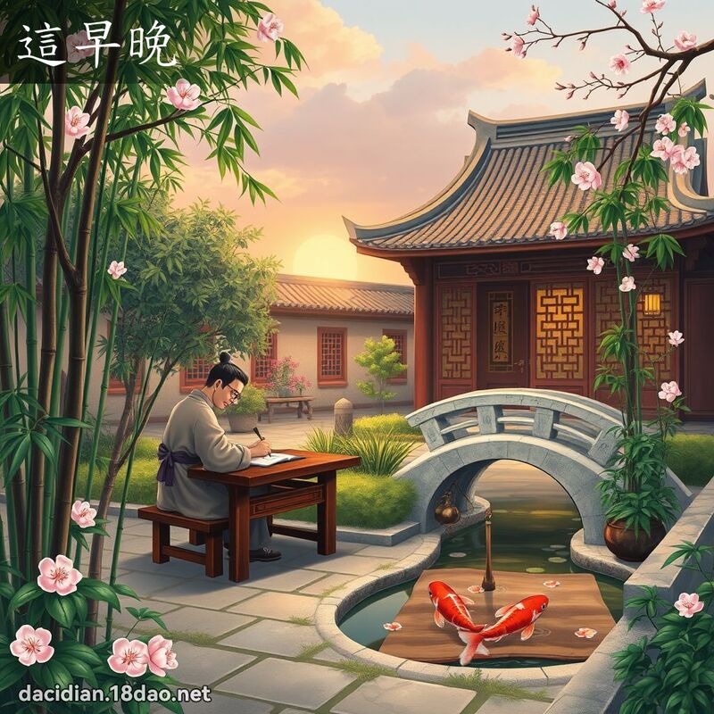 這早晚 - 國語大辭典配圖