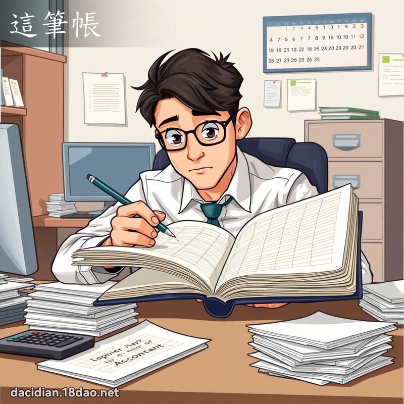 這筆帳 - 國語大辭典配圖