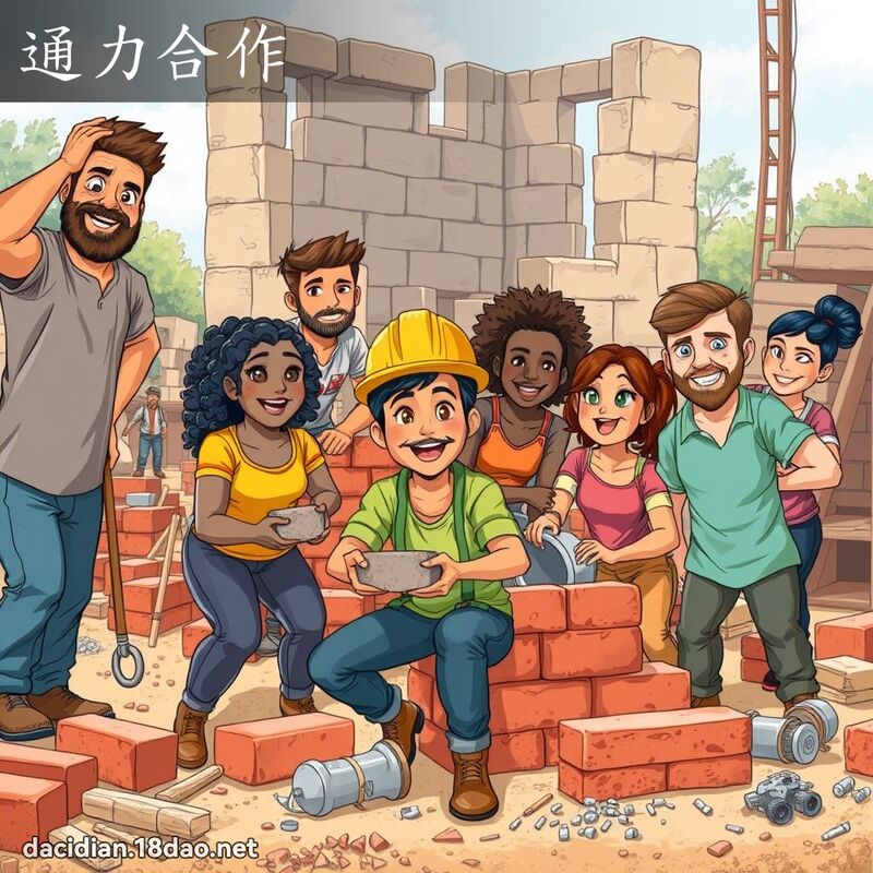 通力合作 - 国语大辞典配图