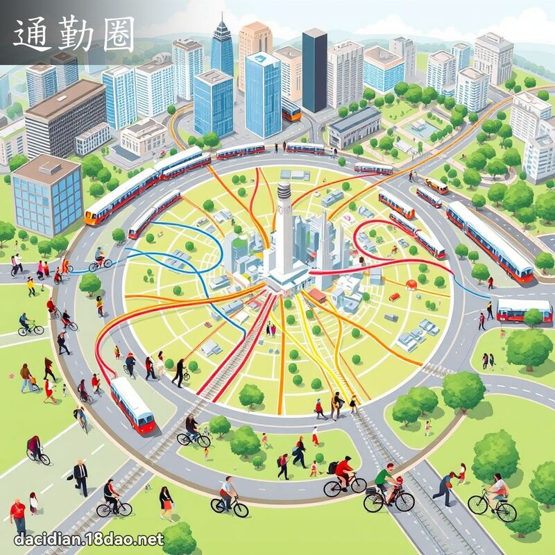 通勤圈 - 国语大辞典配图