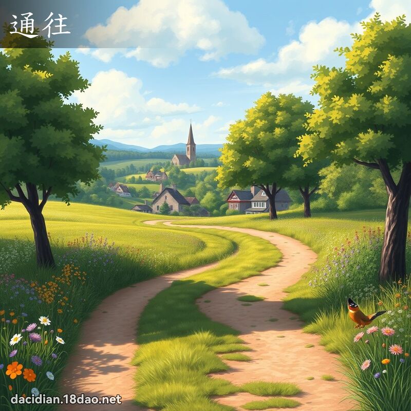 通往 - 國語大辭典配圖