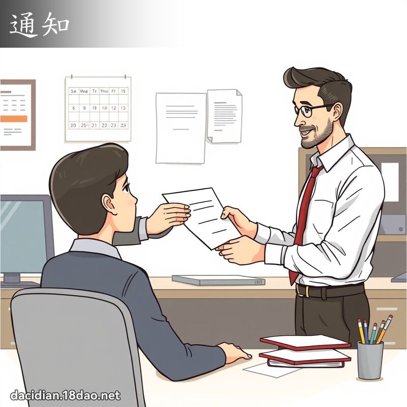 通知 - 國語大辭典配圖