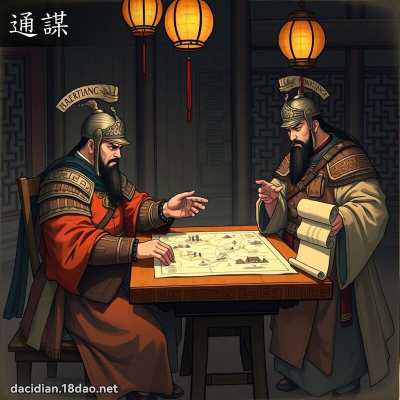 通謀 - 國語大辭典配圖