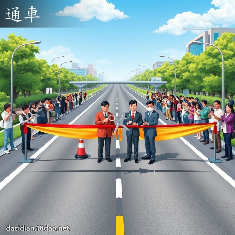 通车 - 国语大辞典配图