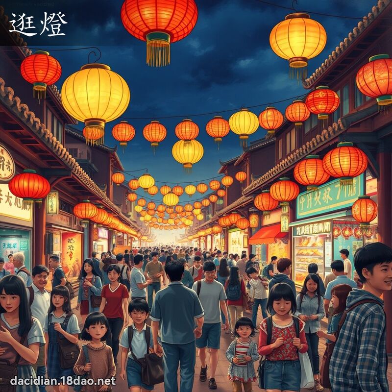 逛灯 - 国语大辞典配图