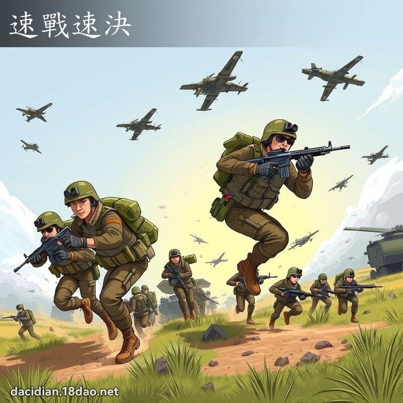 速戰速決 - 國語大辭典配圖