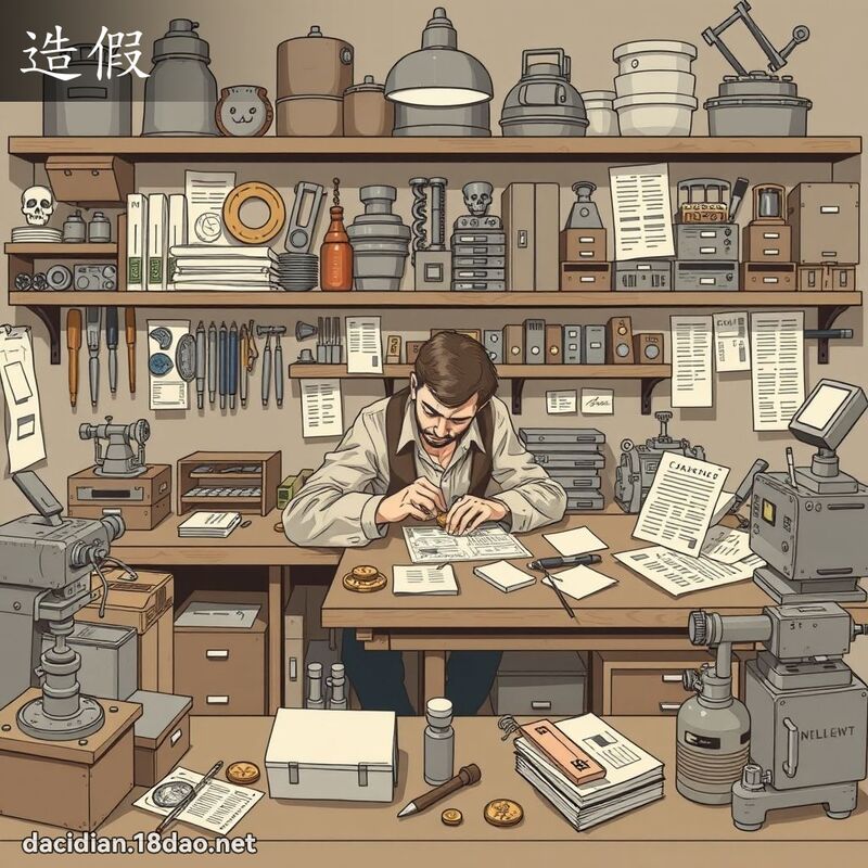 造假 - 国语大辞典配图
