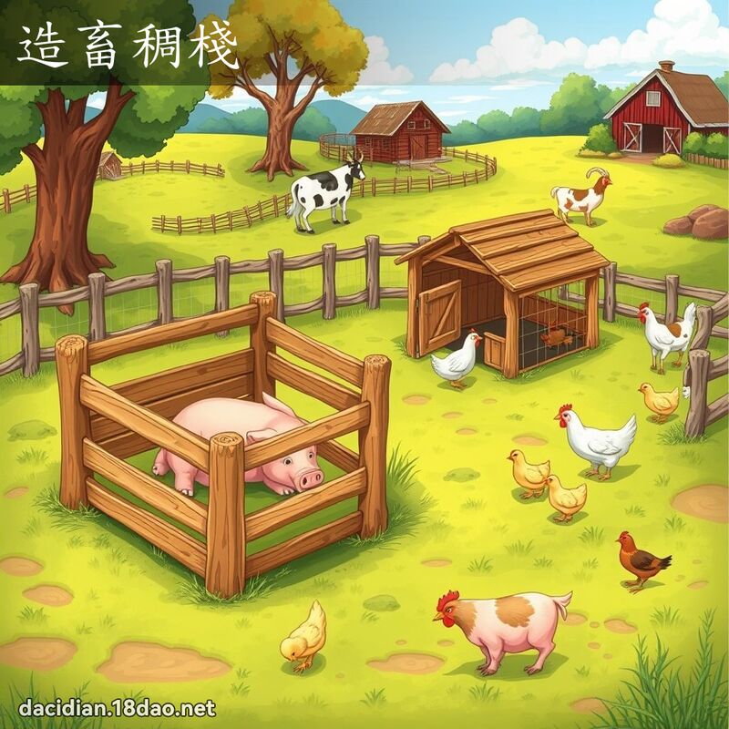 造畜稠棧 - 國語大辭典配圖