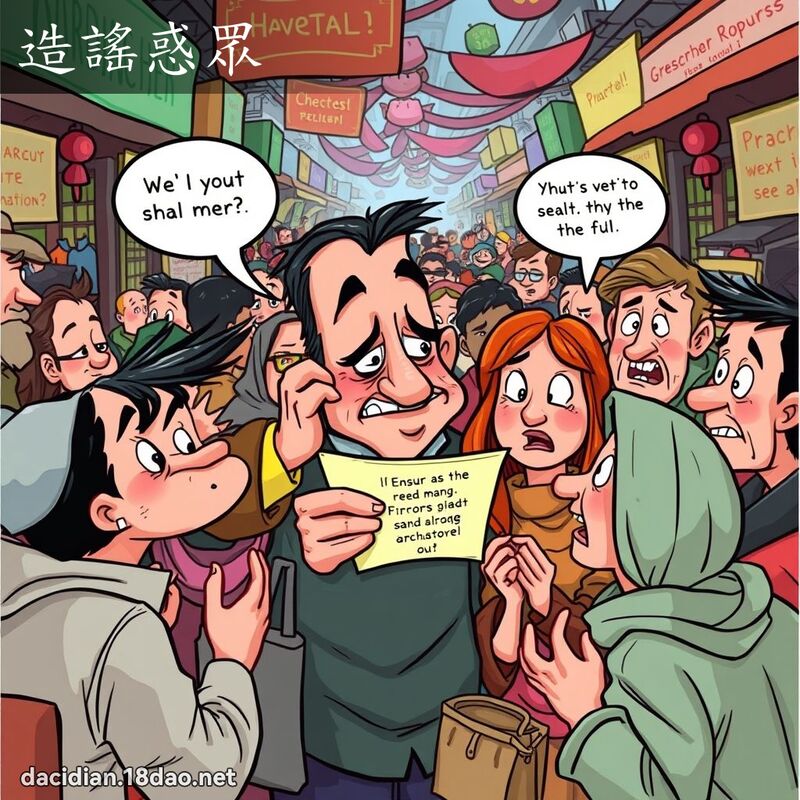 造謠惑眾 - 國語大辭典配圖
